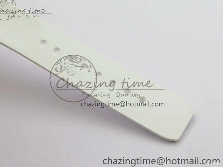 KZF Best Transparent on Phantomlab Rubber Edition VR3135 Dial Blue Light Strap White Submariner 0219